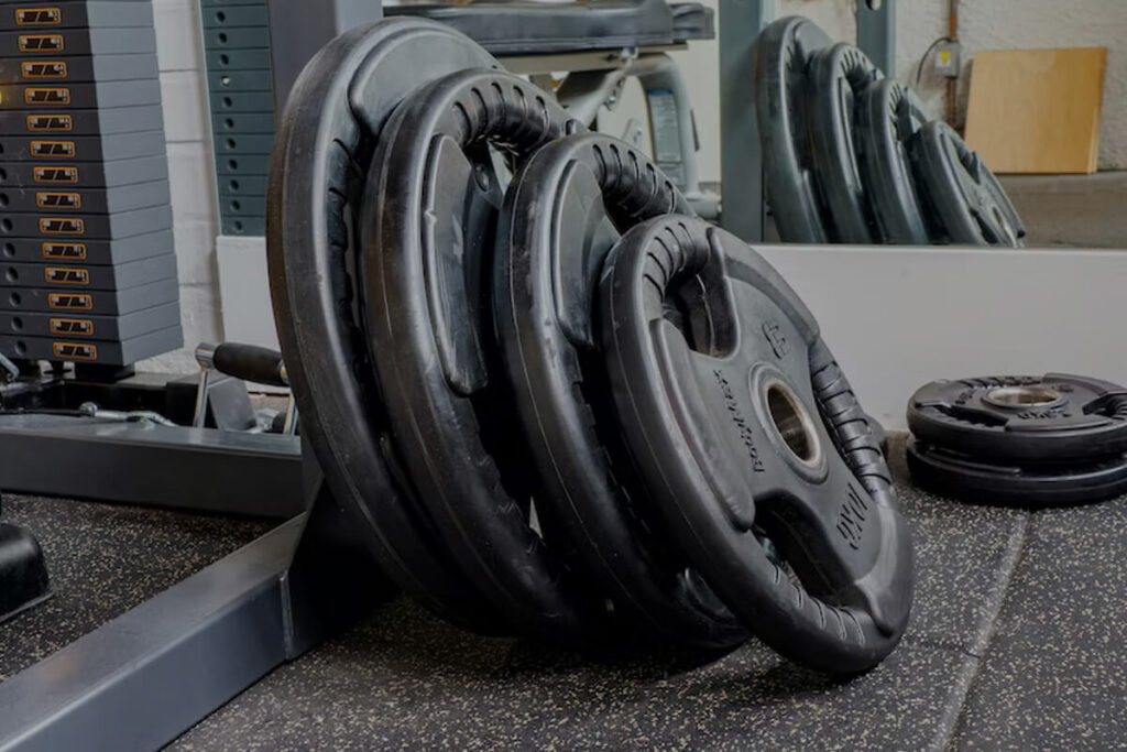 different weights at the gym