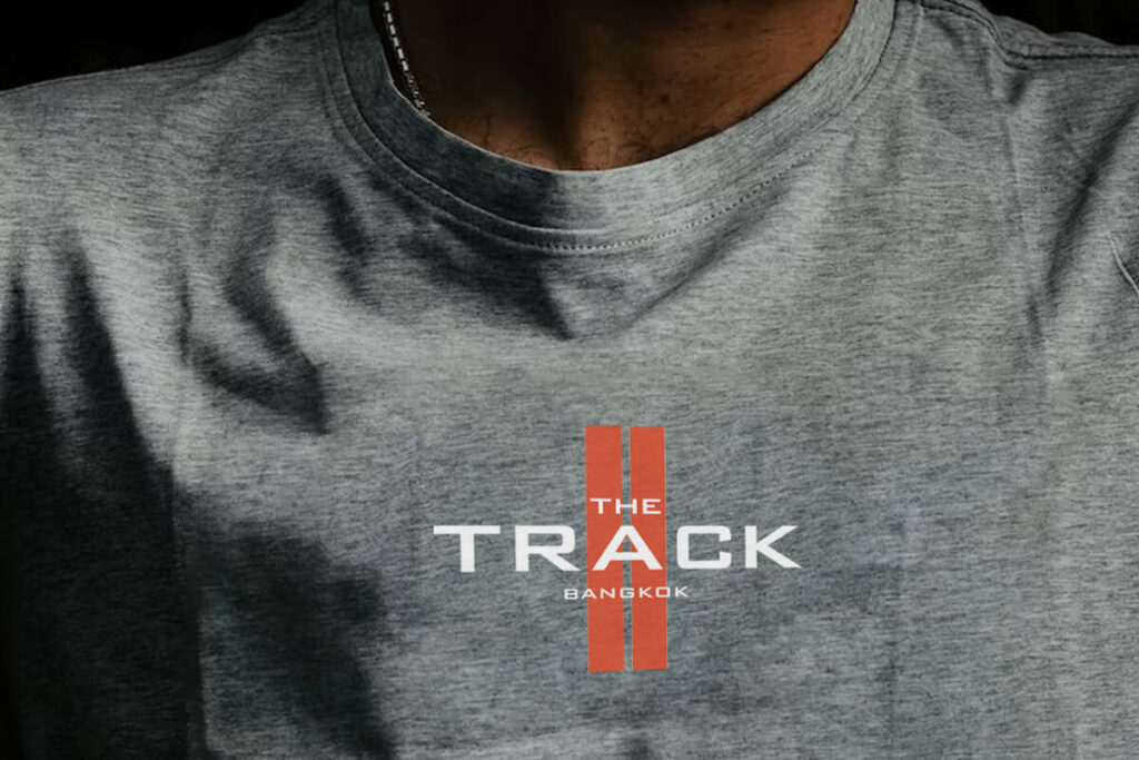 sports tshirt with the logo the track bangkok